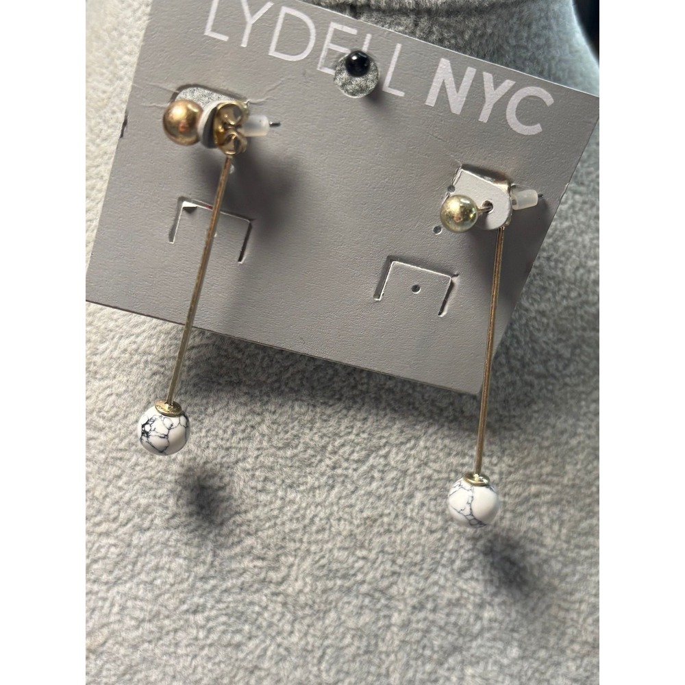 #42. Gold-tone Drop Metal Rod Earrings